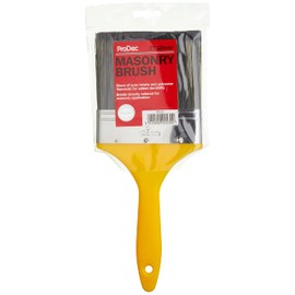 ProDec PR5GY Flat Masonry Paint Brush for Rapid Application of Smooth and Textured Masonry Paints on Outdoor Walls, Brick, Breeze Block, Render, Pebbledash and Other Rough Surfaces, 5" 125mm