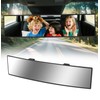 HmmtyRack Rear View Mirror, Chrome Anti-glare Panoramic Rear Mirrors Universal