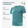 DAVID ARCHY Men's Undershirt Bamboo Rayon Moisture-Wicking T-Shirts Stretch Crewneck