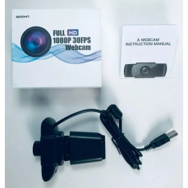 GESMA Webcam with Microphone, 1080P HD Streaming USB Computer Webcam, New