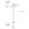 OFFO Shower Arm with Flange, 16 in Brushed Nickel Ceiling