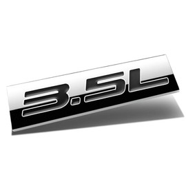 Chrome Finish Metal Emblem 3.5L Badge (Black Letter)