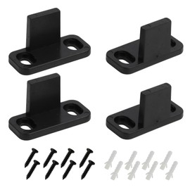 4 Pcs Sliding Door Sliding Barn Door Floor Guides Sliding Door Floor Guides Includes Screws and Expansion Tubes Plastic Sliding Door Guide Black