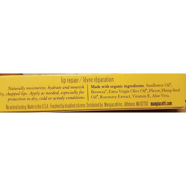 Mangiacotti Mini Lip Repair 0.15 Oz. - Lemon Verbena