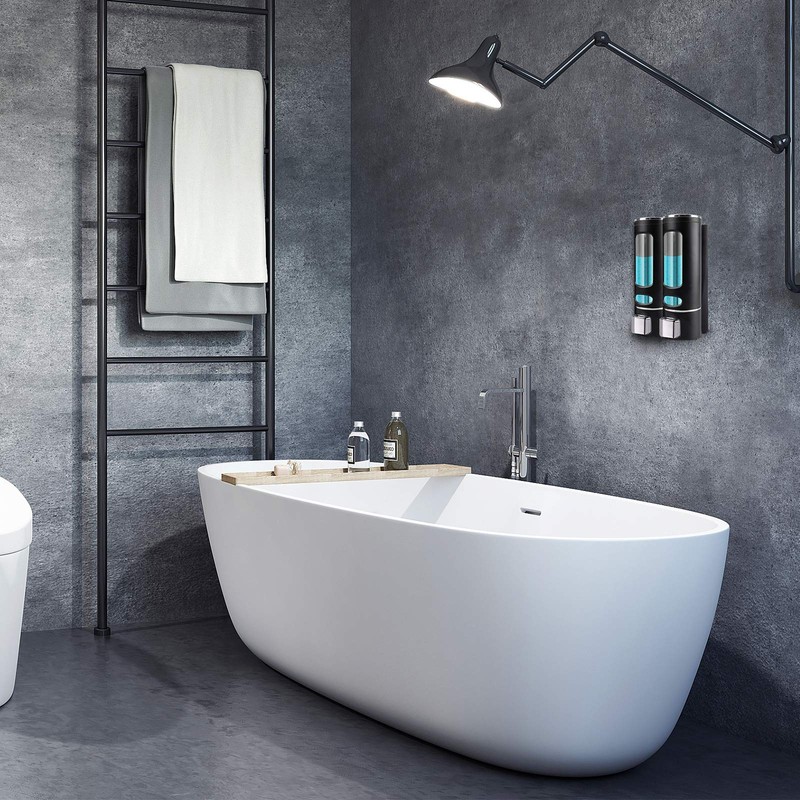 Soap Dispenser Manual ABS Wall Mount for Shower Gel, Hair