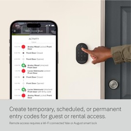Yale Keypad - Smart Bluetooth Keypad for Yale Approach, Wi-Fi Lock, Smart Locks for Easy Pin Code Entry and One-Touch Locking