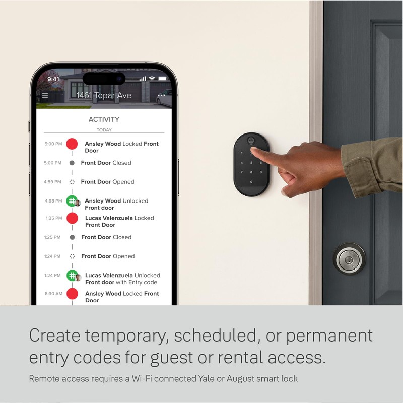 Yale Keypad - Smart Bluetooth Keypad for Yale Approach, Wi-Fi
