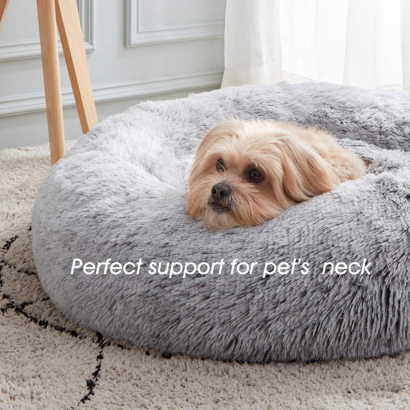 WESTERN HOME WH Calming Dog & Cat Bed, Anti-Anxiety Donut