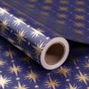 RUSPEPA Christmas Wrapping Paper, Jumbo Roll Paper with Metallic Foil