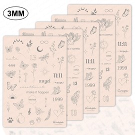 3MM Thickness Tiny Tattoo Practice Pad with Trendy Printed Designs – Ideal for Realistic Tattoo Practice (Pink Pad -1PC)