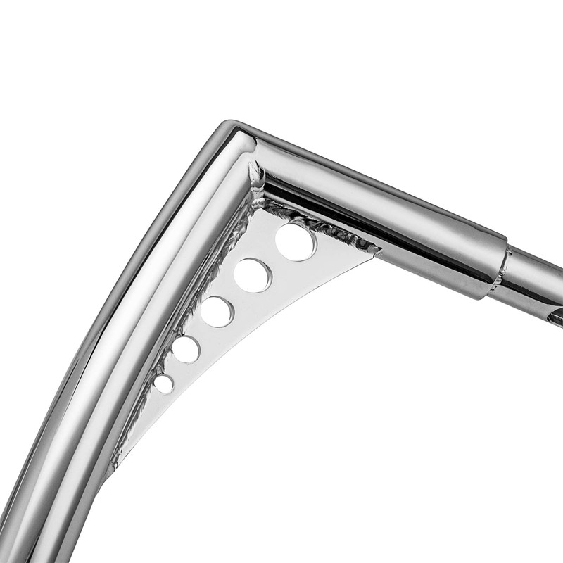 WSays 14" Rise Ape Hangers 1-1/4" Diameter HandleBar Chrome Compatible