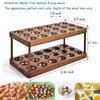 Acacia Wooden Double Layer Egg Holder, 36 Capacity Farmhouse Kitchen