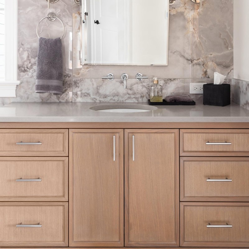 Estmoon 30 Pack Brushed Nickel Cabinet Handles 3 Inch Hole