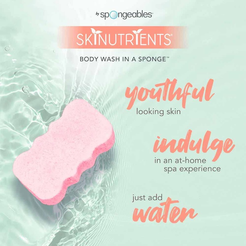 Spongeables Body Wash in a 20+ Wash Sponge, Sweet Grapefruit,