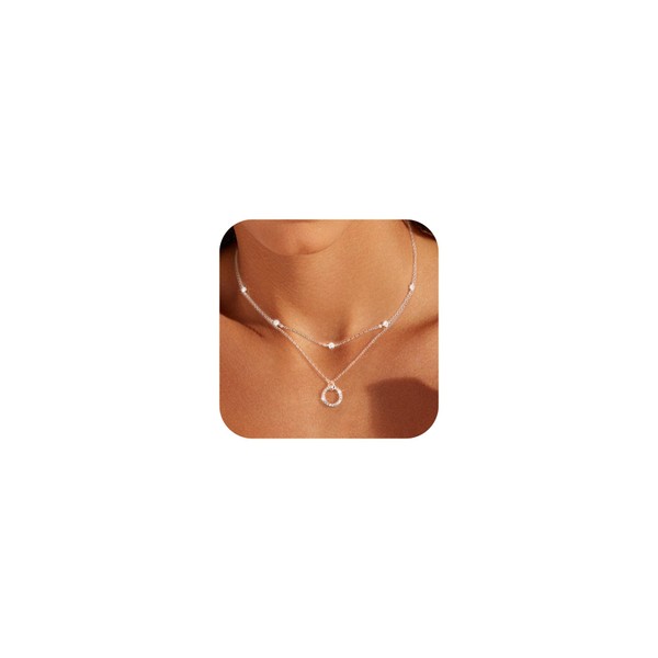 ALEXCRAFT Sterling Silver 925 Chains with Zirconia Necklace for Women,