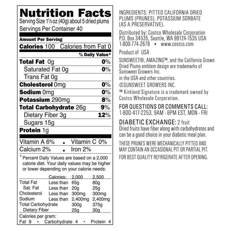 Signature's Dried Plums Pitted Prunes, 3.5 Pounds Pack of 2