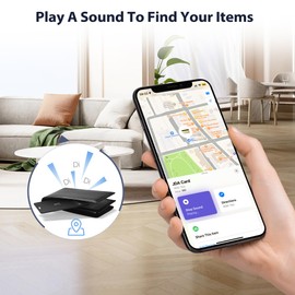 Wallet-Tracker-Card, Apple MFi Certified Item-Finder Work with Apple Find My (iOS Only), Wallet-Locator-Tracke-Card for Passport,Luggage Key Tracker,Smart-Credit-Card-Tracker, IP68 Waterproof, 2 Pack