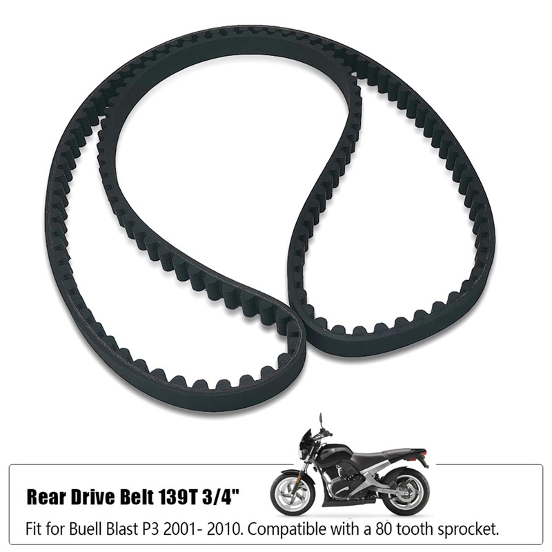 Meyffon 139T 3/4" Rear Drive Belt Compatible with Buell Blast
