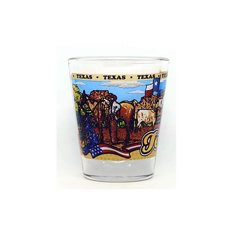 Texas State Wraparound Shot Glass