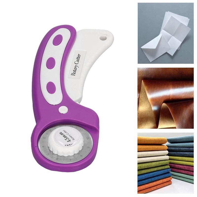 6pcs Purple Rotary Contour Cutter Set DIY Fabric Cutter Tools