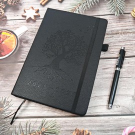 2025-2026 A5 Daily Planner - Diary 2025-2026 Day Per Page, July 2025 to June 2026, 12-Month Productivity Planner with Colorful Tabs, Inner Pocket, 5.9" x 8.5"（Black）