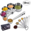 HAUSPROFI Measuring Cups and Spoons Set, 13 Pieces Premium Stainless