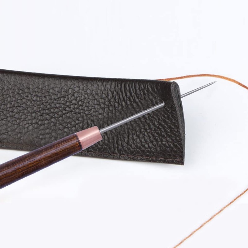 Awl Stainless Wood Handle Sewing DIY Stitching Craft Hole Punching