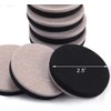 24 PCS 2.5" Felt Furniture Movers Sliders for Hardwood Floors,