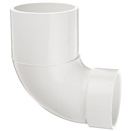Spears P330 Series PVC DWV Pipe Fitting with Closet Bend, Elbow, 3" Hub x 4" Spigot