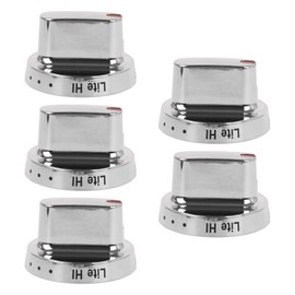 Yibuy 5PCS Stainless Steel DG64-00347G Oven Knobs Replacement 18mm Thickness