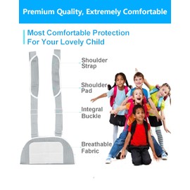 DouHeal Kids Arm Sling, Breathable, Cool, Soft & Comfort, Adjustable, Toddler Children Pediatric Rotator Cuff, Elbow Support for Broken, Fractured Arm & Shoulder Injury, Medical Immobilizer Band(Grey)