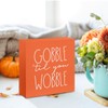 Orange Thanksgiving Sign, Gobble 'Til You Wobble Sign Thanksgiving Decor,