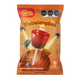Dulces Vero, Paletas Trabalenguas, 40 piezas.