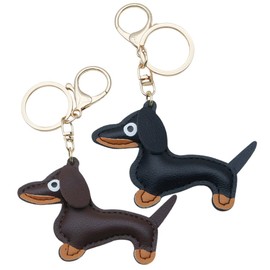 OUDQFCJ Pack of 2 Dachshund Keyrings as Cute Bag Pendant for Women and Children Dog Pendant Set as a Gift for Dachshund Lovers