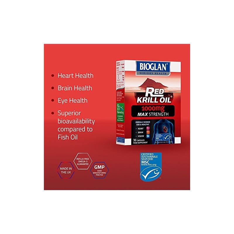 Bioglan Red Krill Oil Max Strength 1000 mg high in