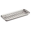 iDesign Gia Polished Stainless Steel 2-Piece Soap and Sponge Tray