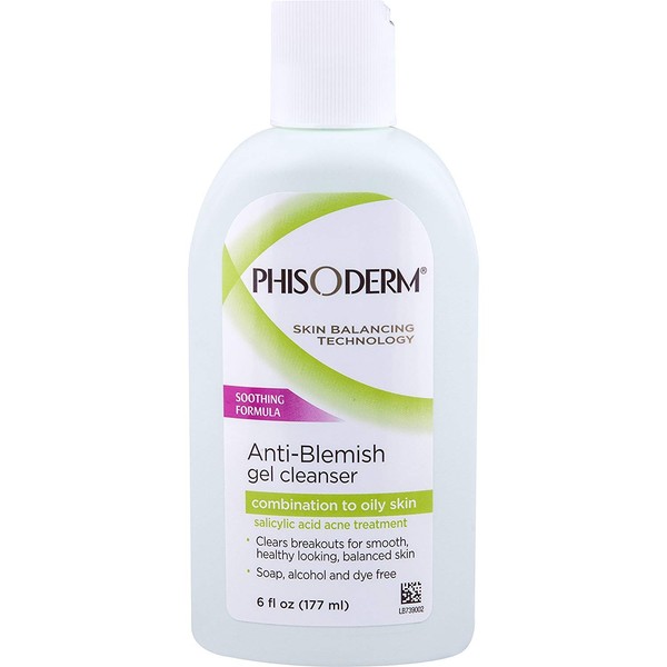 pHisoderm Anti-Blemish Gel Facial Wash-6 oz (Pack of 5)