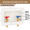 [1 Piece] Lingmfg Washing Machine Outlet Box 1/2 inch Press-Connect