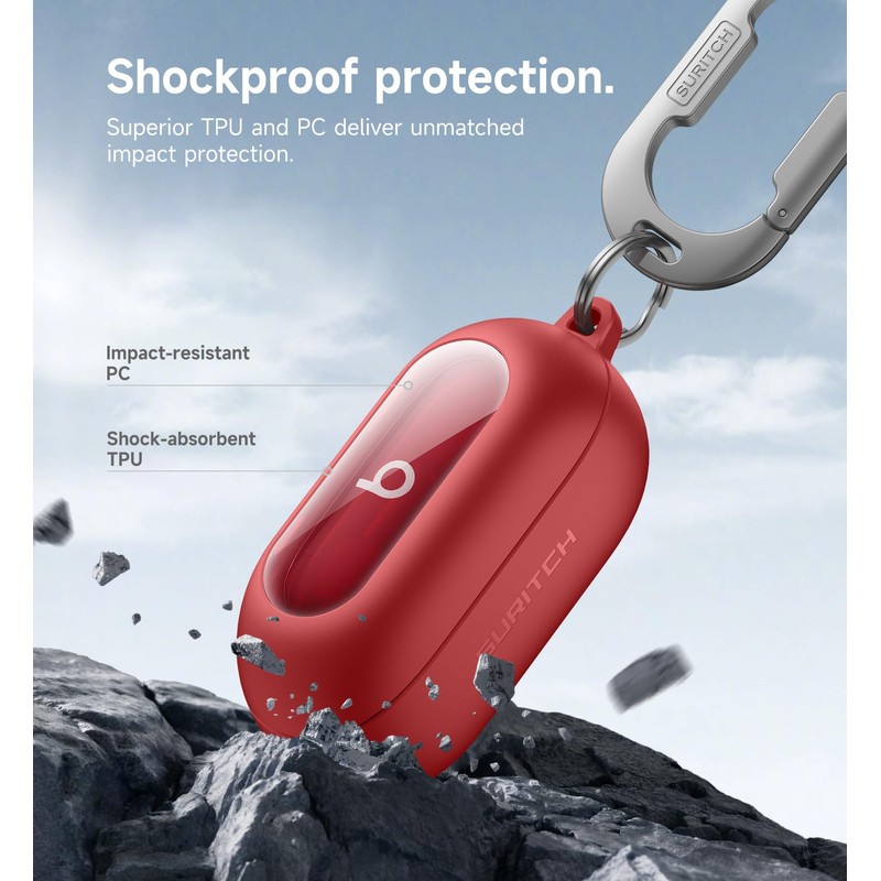 SURITCH Magnetic Case Compatible with Beats Solo Buds,Rugged Shockproof Protective