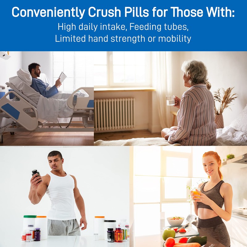 Electric Pill Crusher Grinder - Fine Powder Electronic Pulverizer for