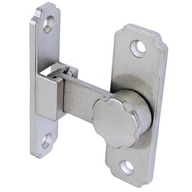 Pair of 304 Stainless Steel Pinball Positioning Gate Latches Flip Latch Safety Door Bolt Latch Lock Barn Door Lock Hardware (90 Degree, Frosted Silver)