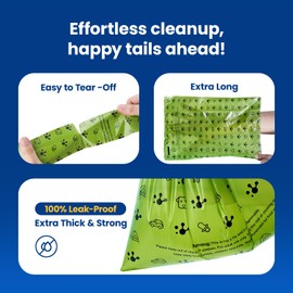 PawView Dog Poop Bags, Guaranteed Leak Proof and Extra Thick Poop Bag Rolls for Dogs, Lavender Scented, 120 Count