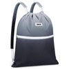WANDF Drawstring Backpack with Shoulder Pads Sports Gym Bag Water