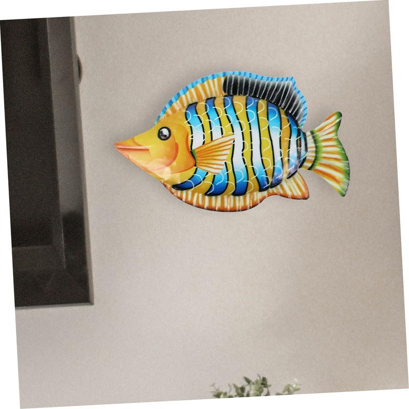 Ipetboom 2Pcs Metal Fish Wall Decor Vibrant Iron Fish Wall