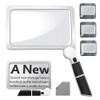 5X Reading Magnifying Glass with Light, Folding Handheld Page Magnifier