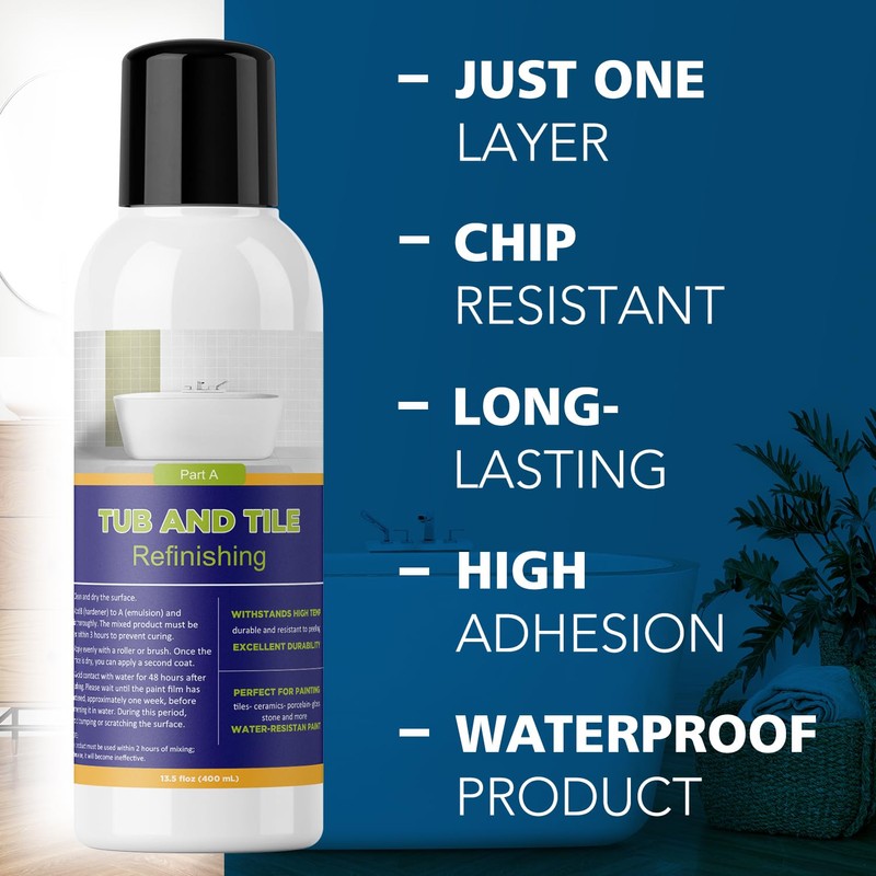 Tub and Tile Paint, 7 oz High-Gloss White Touch Up