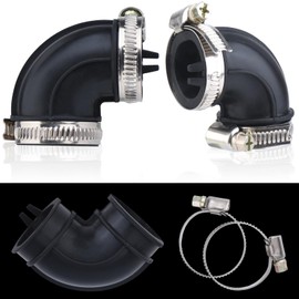 FeimiChen WD24X33918 Dishwasher Circulation Pump to Sump Elbow Hose with 2 Clamps Fit Compatible with GE Dishwashers Wash Pump WD19X25460 WD19X25700,1-Pack