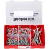 fischer 541106 FixTainer, Grey/Red, Set of 200 Pieces