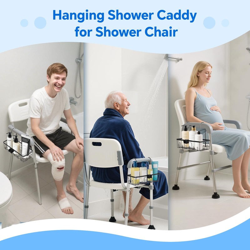 Codonen Shower Caddy Hanging, Showers Organizer Rack with Hooks for