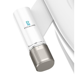 Non Electric Toilet Seat Bidet Attachment Adjustable Fresh Cold Water Pressure (Field Grey)